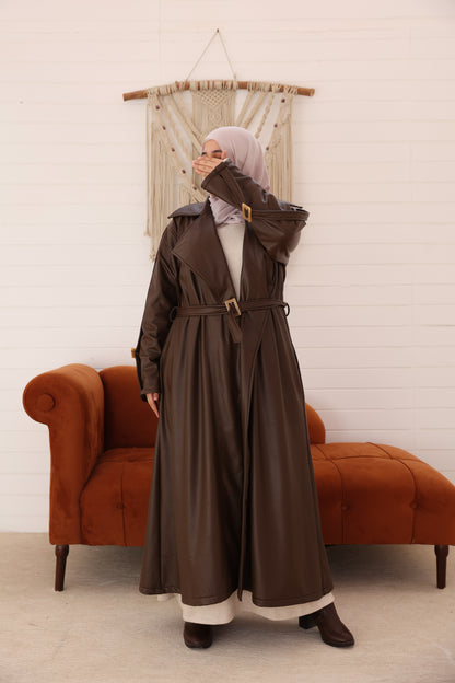 Siwar Leather Coat - سِوار