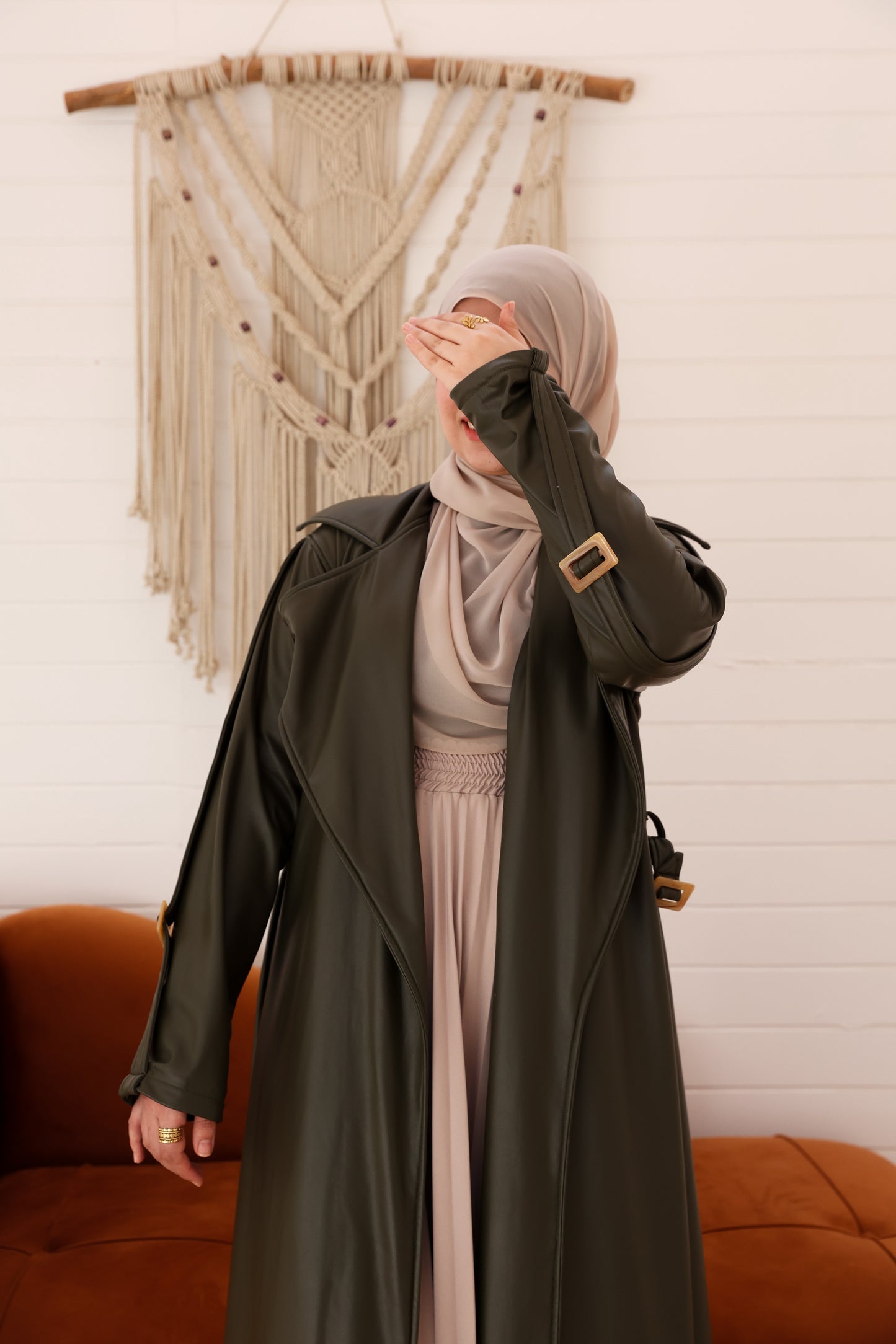 Siwar Leather Coat - سِوار