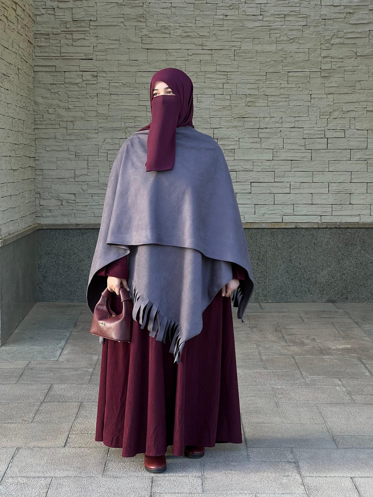 Poncho Cape leen - لين