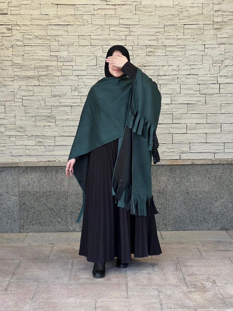 Poncho Cape leen - لين